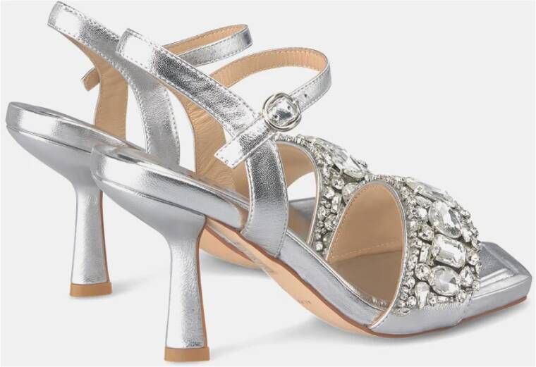 Alma en Pena Kristal Detail Hak Sandaal Gray Dames