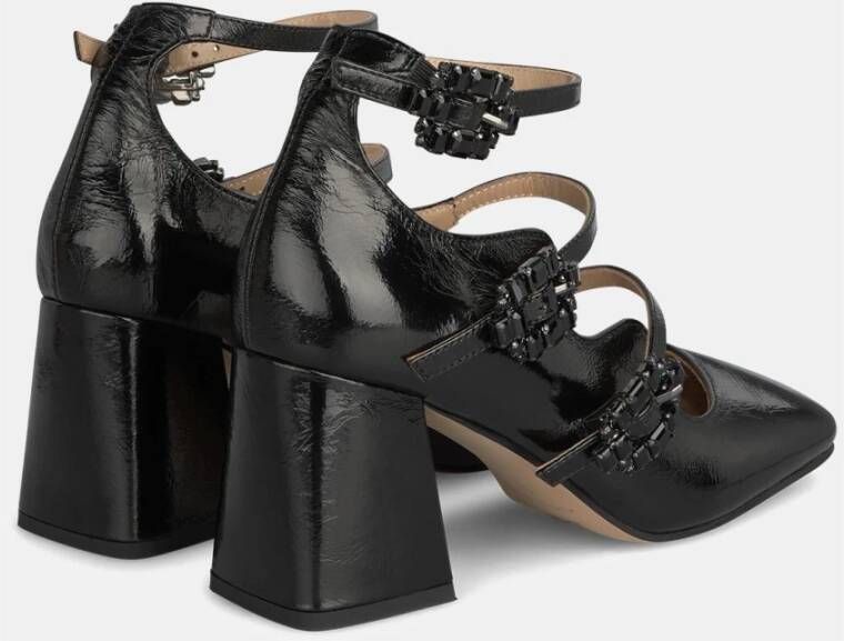 Alma en Pena Kristal Gesp Hak Schoen Black Dames