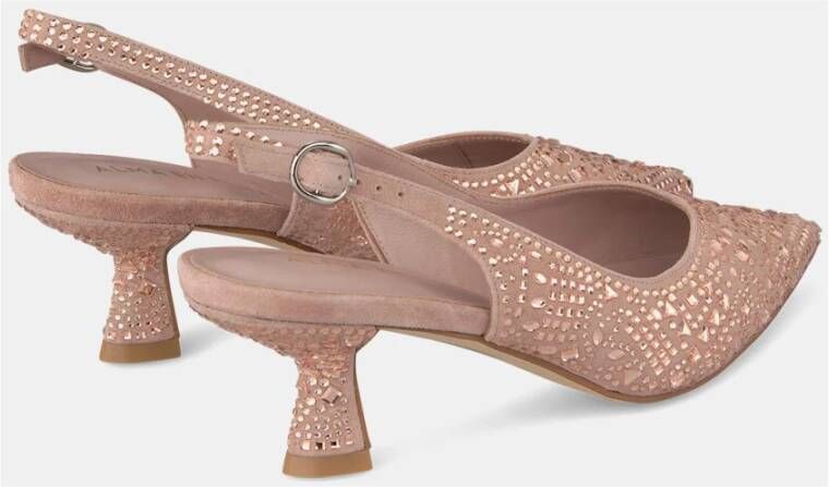 Alma en Pena Kristal Kitten Heel Schoen Pink Dames