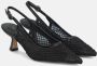 Alma en Pena Kristal Mesh Hakken Schoenen Black Dames - Thumbnail 2