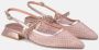 Alma en Pena Kristal Mesh Platte Schoen Pink Dames - Thumbnail 2