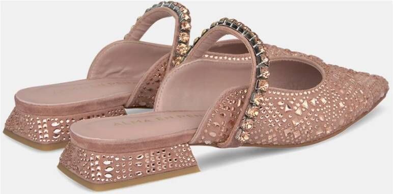 Alma en Pena Kristal platte schoen Pink Dames