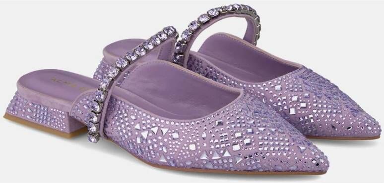 Alma en Pena Kristal platte schoen Purple Dames