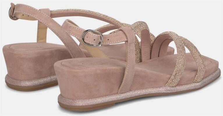 Alma en Pena Kristal Sleehak Sandalen Pink Dames