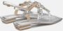 Alma en Pena Kristal Square Toe Platte Sandalen Gray Dames - Thumbnail 3