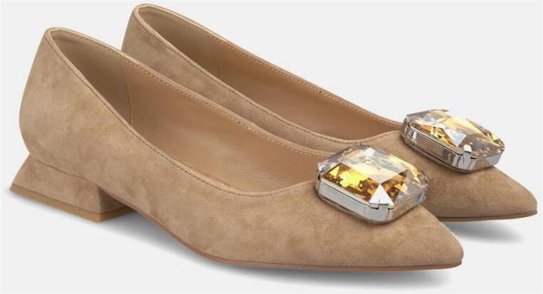 Alma en Pena Kristal Teen Ballerina Flats Brown Dames