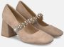 Alma en Pena Kristalband Hak Schoen Beige Dames - Thumbnail 2