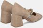 Alma en Pena Kristalband Hak Schoen Beige Dames - Thumbnail 3