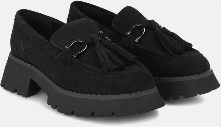 Alma en Pena Kwast platform loafer Black Dames