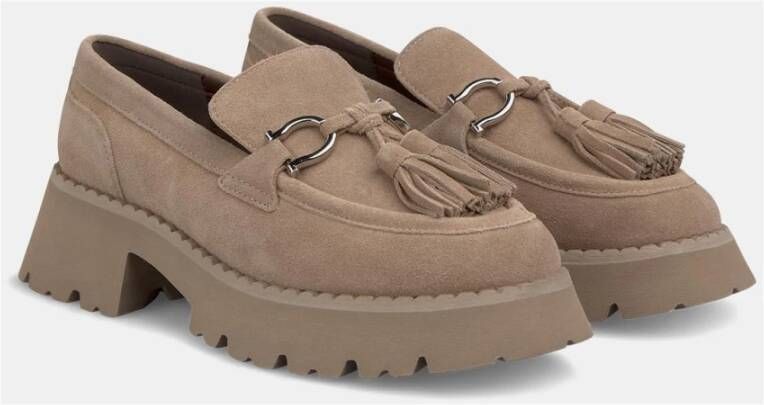 Alma en Pena Kwast platform loafer Brown Dames