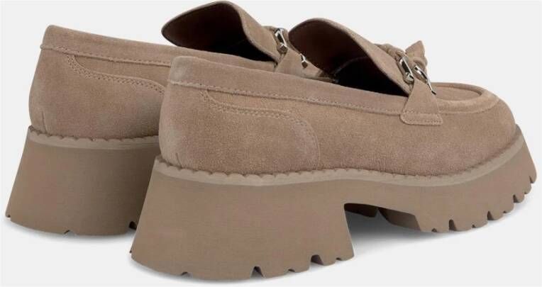 Alma en Pena Kwast platform loafer Brown Dames