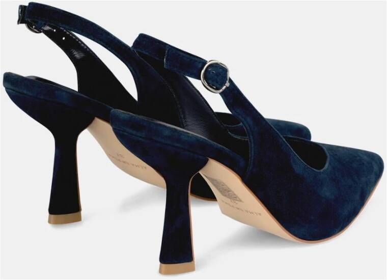 Alma en Pena Leren High Heel Schoen met Gesp Blue Dames