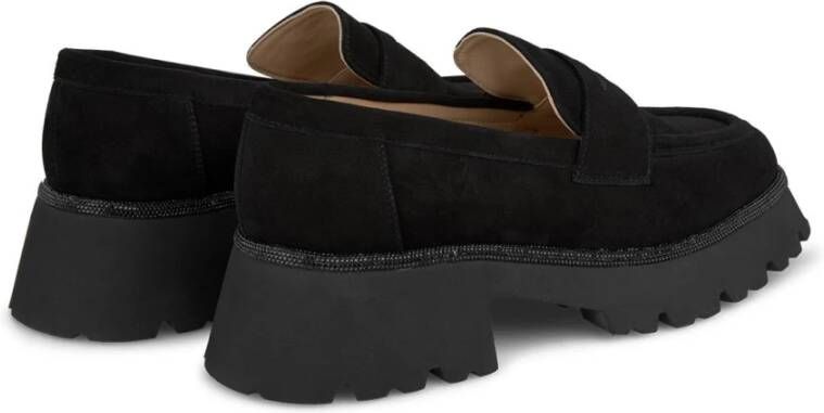 Alma en Pena Loafer met plateauzool Black Dames