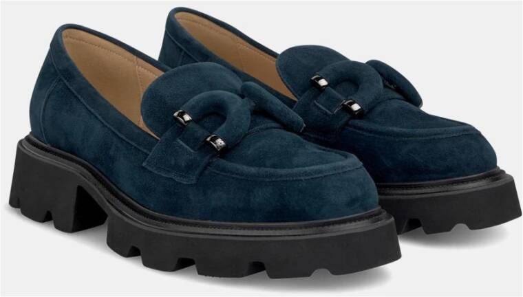 Alma en Pena Loafer met platformdetail Blue Dames