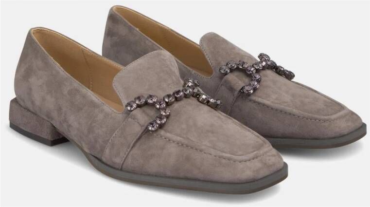 Alma en Pena Loafer met strass gespen Gray Dames