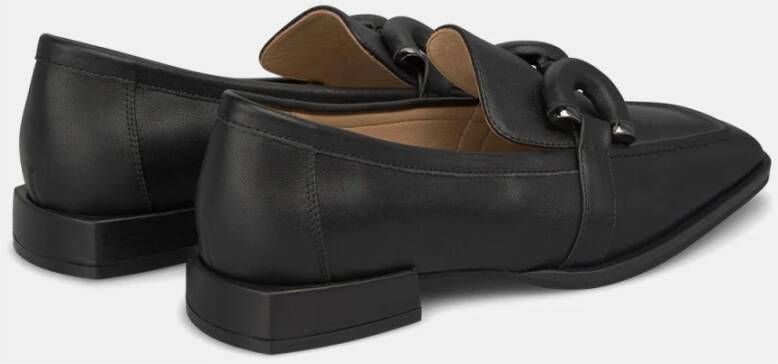 Alma en Pena Metalen Detail Vierkante Neus Mocassin Black Dames