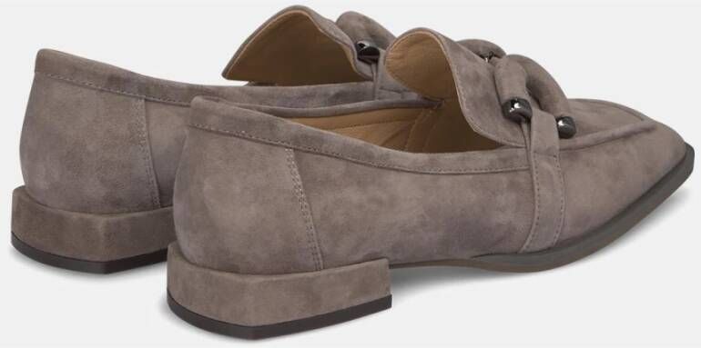 Alma en Pena Metalen detail vierkante neus mocassin Gray Dames