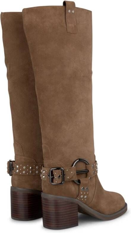 Alma en Pena Metallic circle heel boot Brown Dames