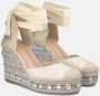 Alma en Pena Metallic sleehak sandaal met versieringen Beige Dames - Thumbnail 2