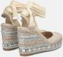 Alma en Pena Metallic sleehak sandaal met versieringen Beige Dames - Thumbnail 3