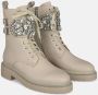 Alma en Pena Leren enkellaarsjes met veters en strass White Dames - Thumbnail 2