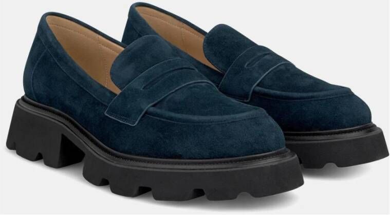 Alma en Pena Mocassin met plat platform Blue Dames