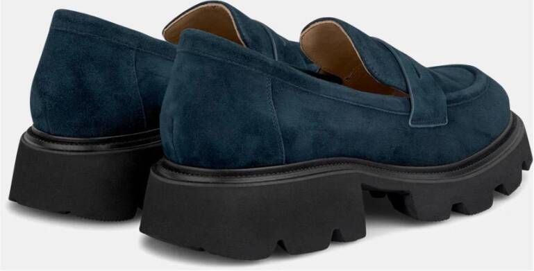 Alma en Pena Mocassin met plat platform Blue Dames