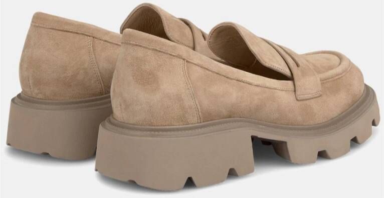 Alma en Pena Mocassin met plat platform Brown Dames