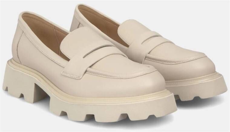 Alma en Pena Mocassin met plat platform White Dames