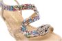 Alma en Pena Glitter Sleehak Sandaal met Vlechtdetail Beige Dames - Thumbnail 62