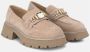 Alma en Pena Plateau loafer met juweeldetail Brown Dames - Thumbnail 2