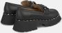 Alma en Pena Plateau loafer met studs Black Dames - Thumbnail 3