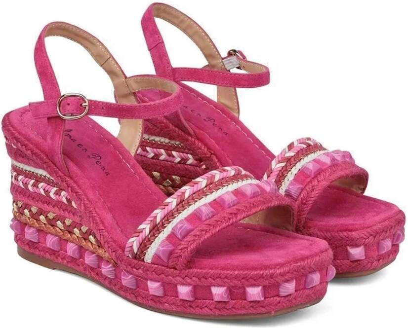 Alma en Pena Plateau sandalen Pink Dames