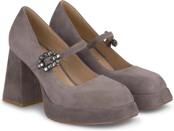 Alma en Pena Plateau schoen gesp strass Gray Dames