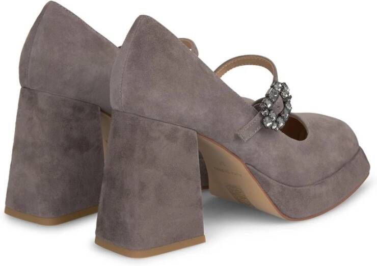 Alma en Pena Plateau schoen gesp strass Gray Dames