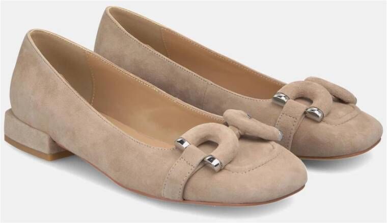 Alma en Pena Platte ballerina met ronde neus detail Beige Dames