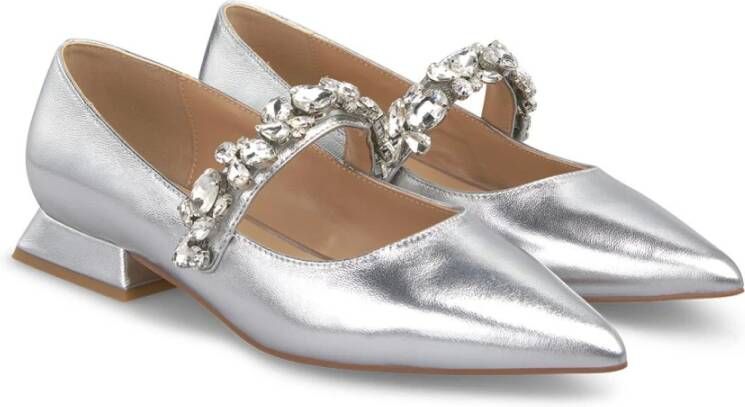 Alma en Pena Platte ballerina met strass band Gray Dames