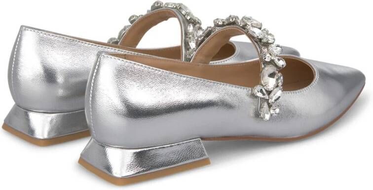 Alma en Pena Platte ballerina met strass band Gray Dames