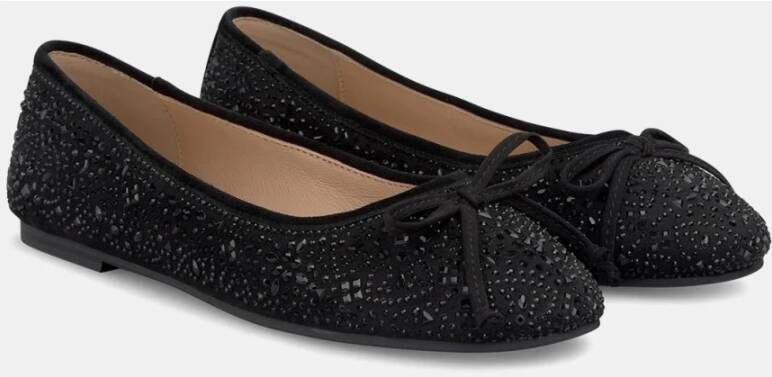 Alma en Pena Platte ballerina met strass Black Dames