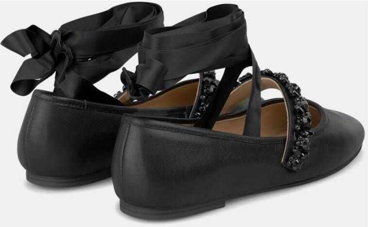 Alma en Pena Platte ballerina met strik Black Dames