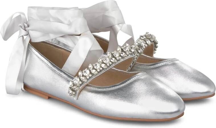 Alma en Pena Platte ballerina met strik Gray Dames