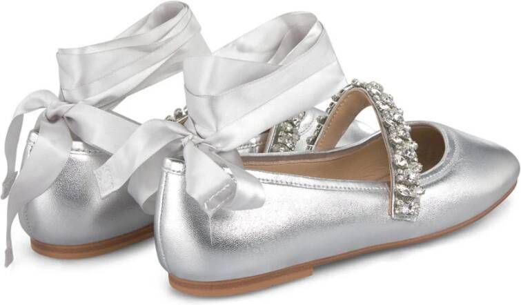 Alma en Pena Platte ballerina met strik Gray Dames