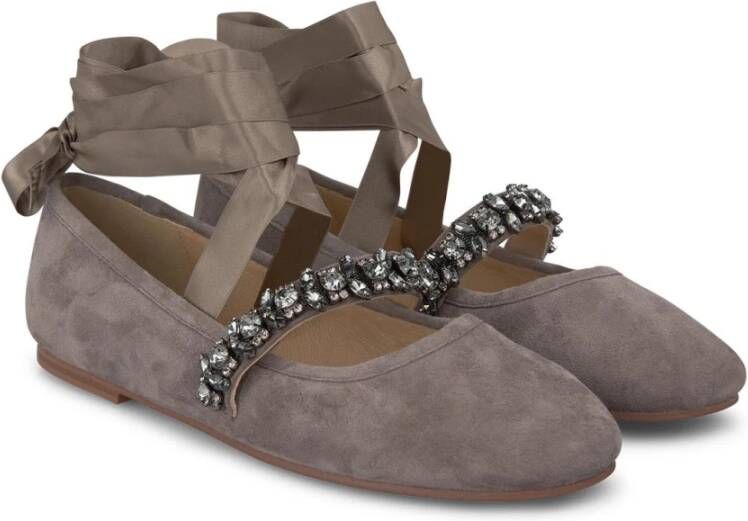 Alma en Pena Platte ballerina met strik Gray Dames