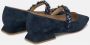 Alma en Pena Platte ballerina schoenen met strass band Blue Dames - Thumbnail 3