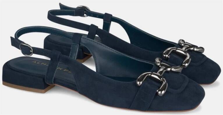 Alma en Pena Platte gesp schoen Blue Dames