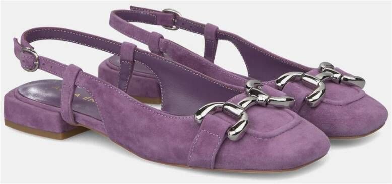 Alma en Pena Platte gesp schoen Purple Dames