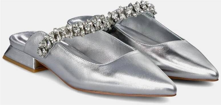 Alma en Pena Platte Rhinestone Strap Schoen Gray Dames