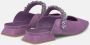 Alma en Pena Platte Rhinestone Strap Schoen Purple Dames - Thumbnail 3