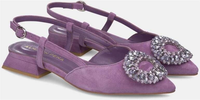 Alma en Pena Platte Schoen Broche Purple Dames