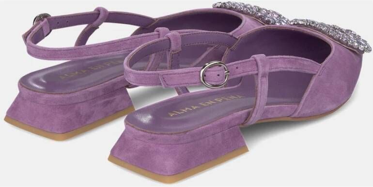 Alma en Pena Platte Schoen Broche Purple Dames